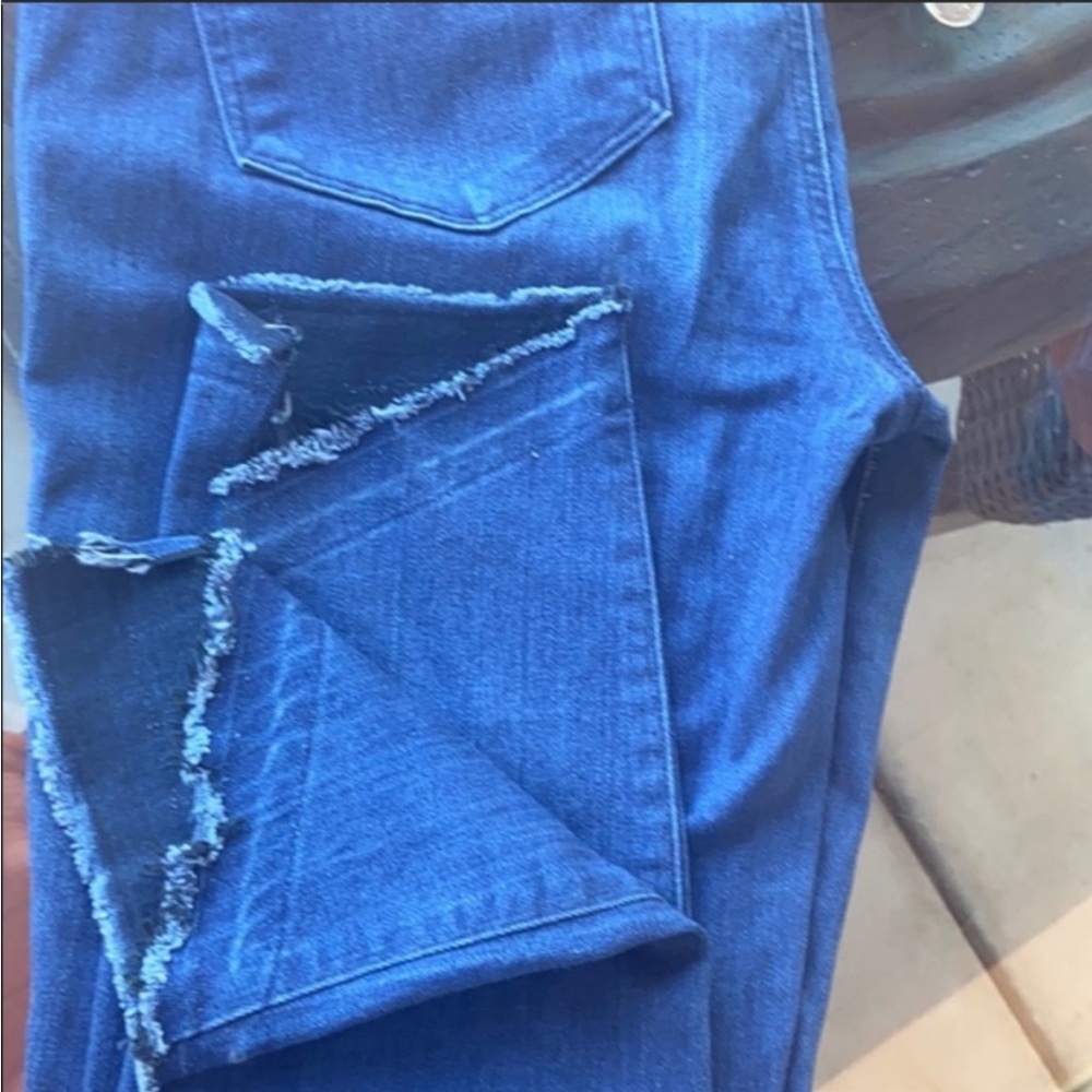 PAIGE Frayed Ankle Jeans